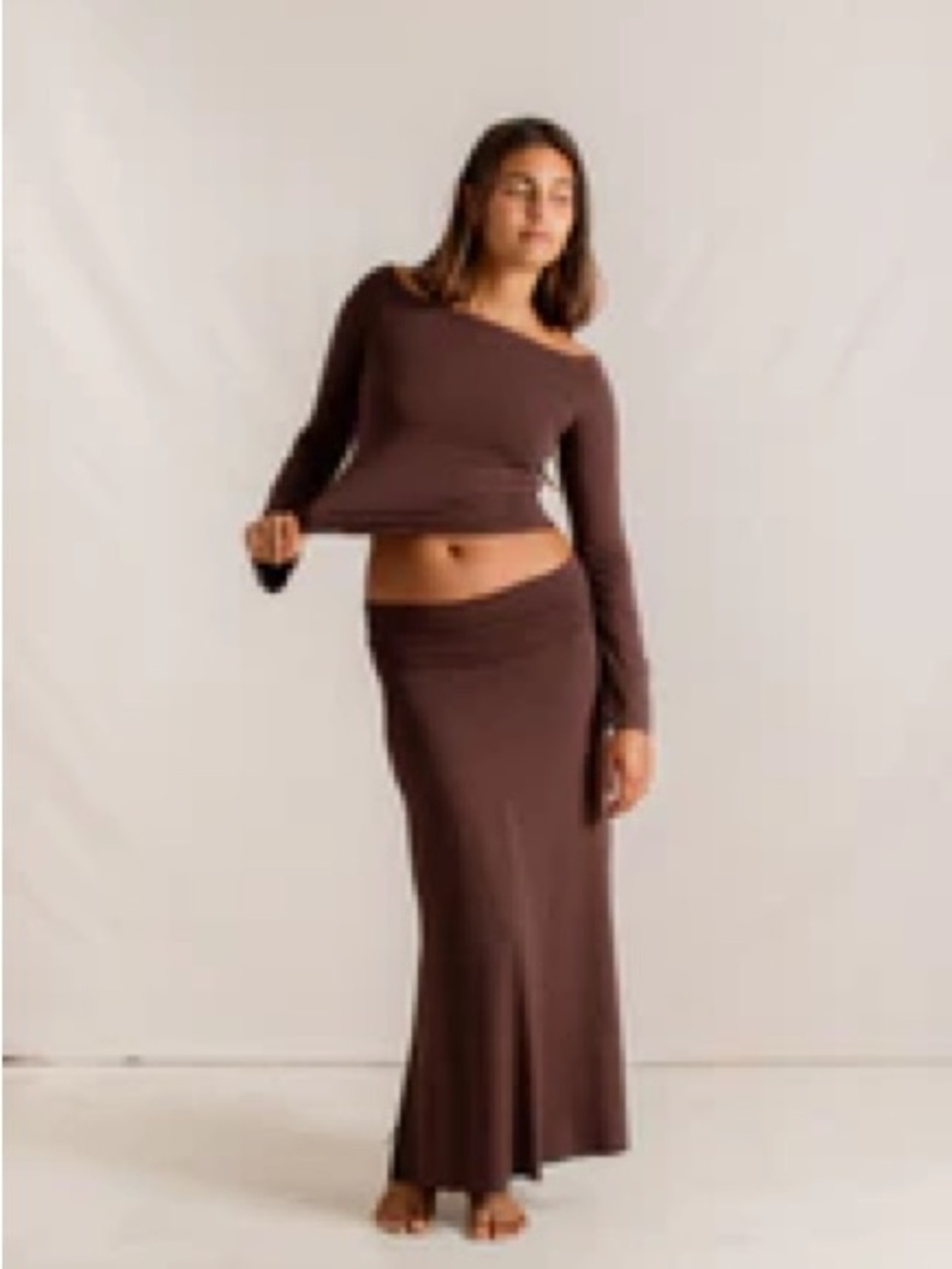 Indigo Luna Carob Maxi Skirt L/XL - Picture 2 of 2